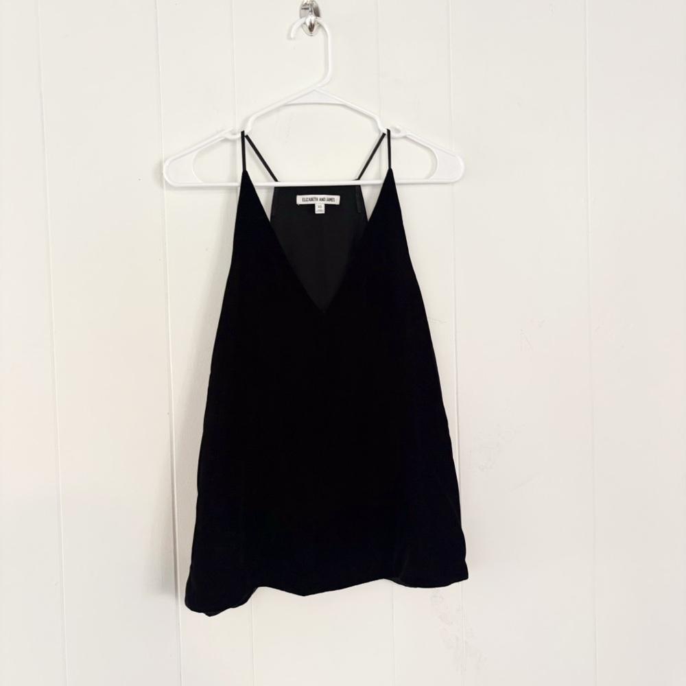 Elizabeth and James Black V-Neck Cami Top